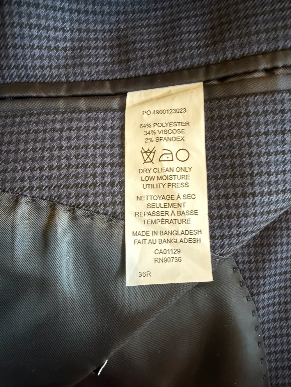 Ralph Lauren Navy Blue Textured Sport Coat 36R - Picture 7 of 7